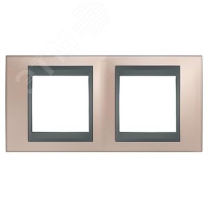 Unica TOP Оникс/Графит Рамка 2-ая | MGU66.004.296 | Schneider Electric - фото 4