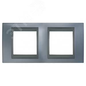 Unica TOP Грэй/Графит Рамка 2-ая | MGU66.004.297 | Schneider Electric - фото 3