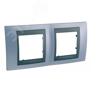 Unica TOP Берилл/Графит Рамка 2-ая | MGU66.004.298 | Schneider Electric - фото 3