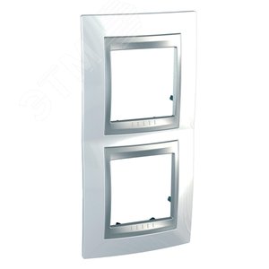 Unica TOP Нордик/Алюминий Рамка 2-ая вертикальная | MGU66.004V.092 | Schneider Electric - фото 4