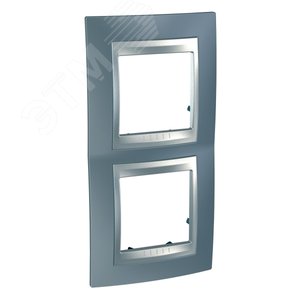 Unica TOP Грэй/Алюминий Рамка 2-ая вертикальная | MGU66.004V.097 | Schneider Electric - фото 4