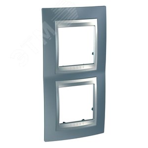 Unica TOP Грэй/Алюминий Рамка 2-ая вертикальная | MGU66.004V.097 | Schneider Electric - фото 5