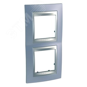 Unica TOP Берилл/Алюминий Рамка 2-ая вертикальная | MGU66.004V.098 | Schneider Electric - фото 5