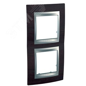 Unica TOP Венге/Алюминий Рамка 2-ая вертикальная | MGU66.004V.0M3 | Schneider Electric - фото 4