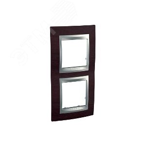 Unica TOP Венге/Алюминий Рамка 2-ая вертикальная | MGU66.004V.0M3 | Schneider Electric - фото 5
