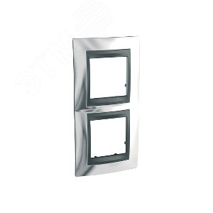 Unica TOP Хром/Графит Рамка 2-ая вертикальная | MGU66.004V.210 | Schneider Electric - фото 7