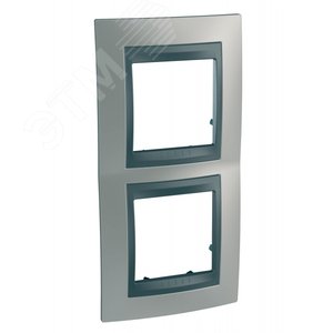 Unica TOP Никель/Графит Рамка 2-ая вертикальная | MGU66.004V.239 | Schneider Electric - фото 3
