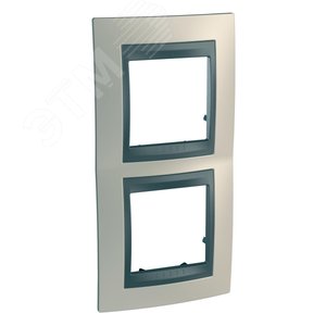 Unica TOP Опал/Графит Рамка 2-ая вертикальная | MGU66.004V.295 | Schneider Electric - фото 4