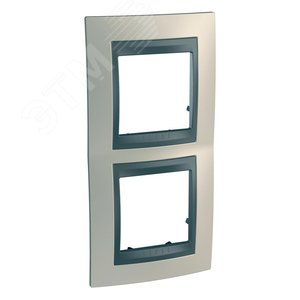 Unica TOP Опал/Графит Рамка 2-ая вертикальная | MGU66.004V.295 | Schneider Electric - фото 5