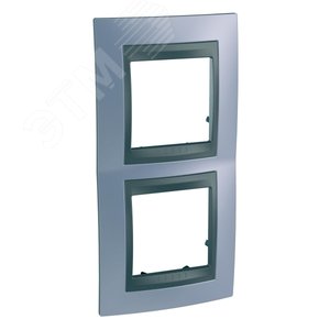 Unica TOP Берилл/Графит Рамка 2-ая вертикальная | MGU66.004V.298 | Schneider Electric - фото 4
