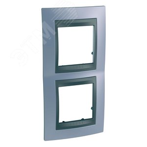 Unica TOP Берилл/Графит Рамка 2-ая вертикальная | MGU66.004V.298 | Schneider Electric - фото 5