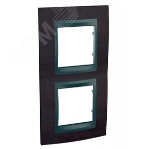 Unica TOP Венге/Графит Рамка 2-ая вертикальная | MGU66.004V.2M3 | Schneider Electric - фото 2