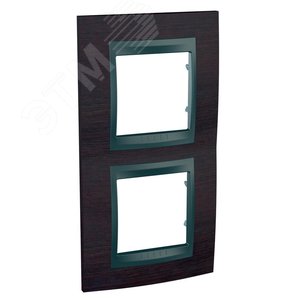 Unica TOP Венге/Графит Рамка 2-ая вертикальная | MGU66.004V.2M3 | Schneider Electric - фото 5