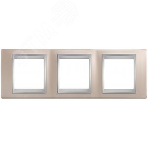 Unica TOP Оникс/Алюминий Рамка 3-ая | MGU66.006.096 | Schneider Electric - фото 4