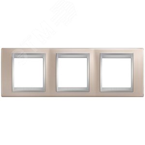 Unica TOP Оникс/Алюминий Рамка 3-ая | MGU66.006.096 | Schneider Electric - фото 5