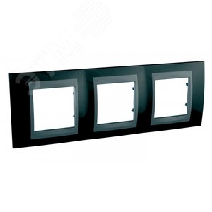 Unica TOP Родий/Графит Рамка 3-ая | MGU66.006.293 | Schneider Electric - фото 2