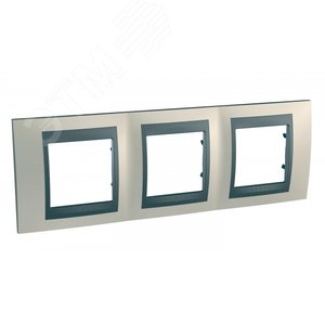 Unica TOP Опал/Графит Рамка 3-ая | MGU66.006.295 | Schneider Electric - фото 2