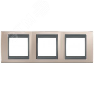 Unica TOP Оникс/Графит Рамка 3-ая | MGU66.006.296 | Schneider Electric - фото 3