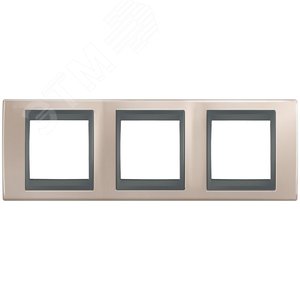 Unica TOP Оникс/Графит Рамка 3-ая | MGU66.006.296 | Schneider Electric - фото 4