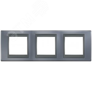 Unica TOP Грэй/Графит Рамка 3-ая | MGU66.006.297 | Schneider Electric - фото 3