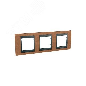 Unica TOP Вишня/Графит Рамка 3-ая | MGU66.006.2M2 | Schneider Electric - фото 5