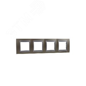 Unica TOP Оникс/Алюминий Рамка 4-ая | MGU66.008.096 | Schneider Electric - фото 7