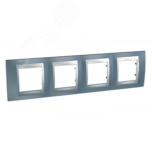 Unica TOP Грэй/Алюминий Рамка 4-ая | MGU66.008.097 | Schneider Electric - фото 3
