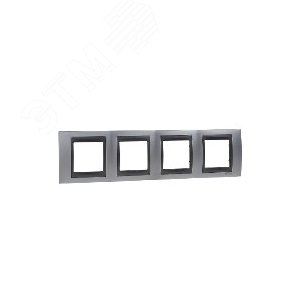 Unica TOP Хром матовый/Графит Рамка 4-ая | MGU66.008.238 | Schneider Electric - фото 5