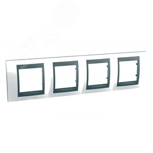 Unica TOP Нордик/Графит Рамка 4-ая | MGU66.008.292 | Schneider Electric - фото 2