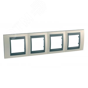 Unica TOP Опал/Графит Рамка 4-ая | MGU66.008.295 | Schneider Electric - фото 2