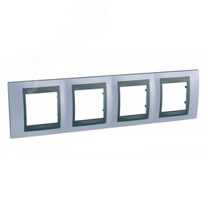Unica TOP Берилл/Графит Рамка 4-ая | MGU66.008.298 | Schneider Electric - фото 3