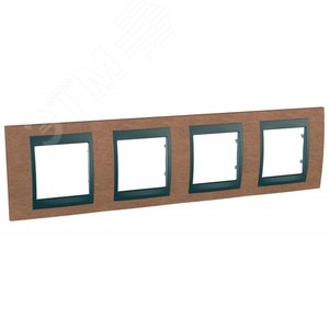Unica TOP Вишня/Графит Рамка 4-ая | MGU66.008.2M2 | Schneider Electric - фото 2