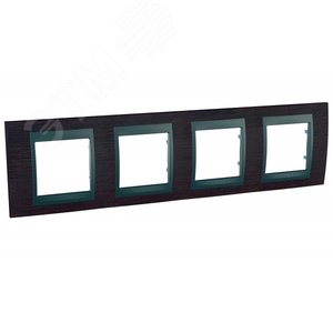 Unica TOP Венге/Графит Рамка 4-ая | MGU66.008.2M3 | Schneider Electric - фото 2