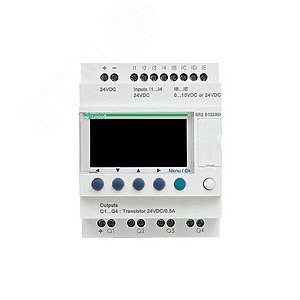 ZELIO LOGIC РЕЛЕ КОМПАКТ 12ВХ/ВЫХ =24В| SR2B122BD | Schneider Electric 7
