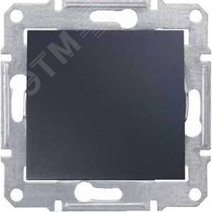 Sedna Выключатель-кнопка двойной с направлением графит 4