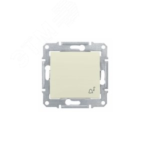 Sedna Выключатель звонок IP44 в рамку бежевый - фото 5