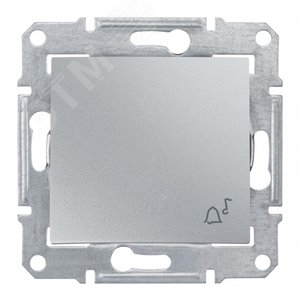 Sedna Выключатель-звонок в рамку алюминий 2