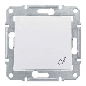 Sedna Выключатель звонок IP44 в рамку белый (SDN0800321) - фото 2