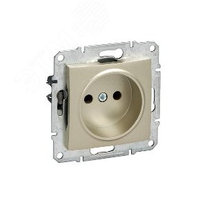 Розетка без заземления без шторок титан (SDN2900168) 5