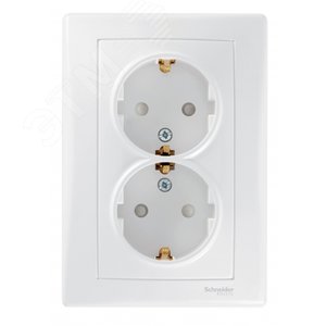 Sedna Белый Розетка 2-я с/з с защитными шторками литая | SDN3000721 | Schneider Electric - фото 2