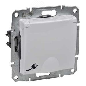 Sedna Белый Розетка 1-я с/з с защитными шторками с крышкой IP44 | SDN3100321 | Schneider Electric - фото 4