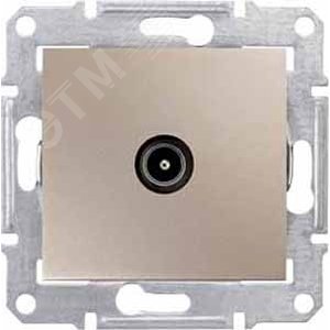 Sedna Розетка телевизионная TV оконечная 1дБ в рамку титан (SDN3201668) 3