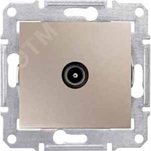 Sedna Розетка телевизионная TV оконечная 1дБ в рамку титан (SDN3201668) 2