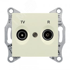 Sedna Розетка TV/R оконечная 1dB в рамку бежевый 2