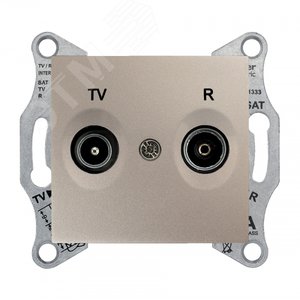 TV/R розетка оконечная титан 3