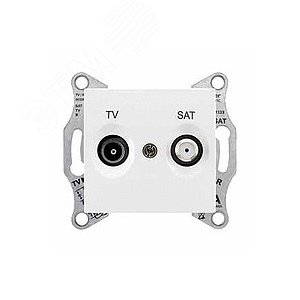 Sedna Розетка TV/SAT проходная 4dB в рамку белый - фото 6