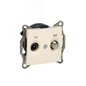 Sedna Розетка TV/SAT проходная 4dB в рамку бежевый 6