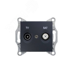 Sedna Розетка TV/SAT проходная графит - фото 6