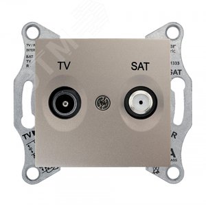 Sedna TV/SAT розетка оконечная титан 3