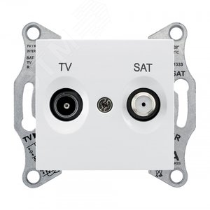 Sedna Розетка TV/SAT проходная 4dB в рамку белый - фото 2